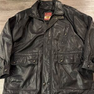Vintage Reed Sportswear Black Leather Genuine